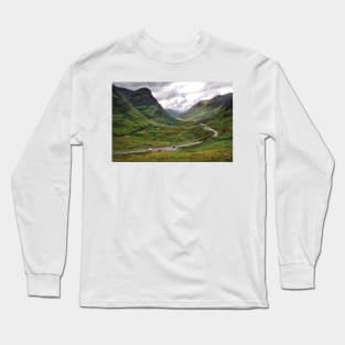 The A82 road through Glencoe, Highlands of Scotland Long Sleeve T-Shirt